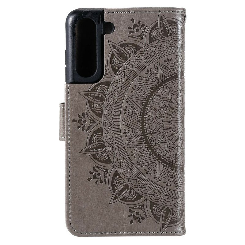 Folio-hoesje voor Samsung Galaxy S21 FE Zon Mandala