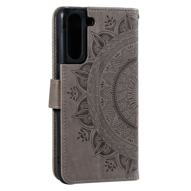 Folio-hoesje voor Samsung Galaxy S21 FE Zon Mandala