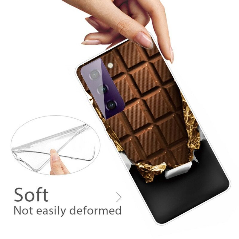 Hoesje voor Samsung Galaxy S21 FE Flexibele Chocolade