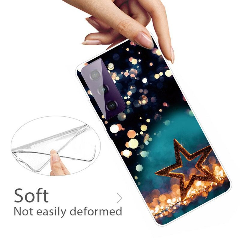 Hoesje voor Samsung Galaxy S21 FE Flexibele Ster