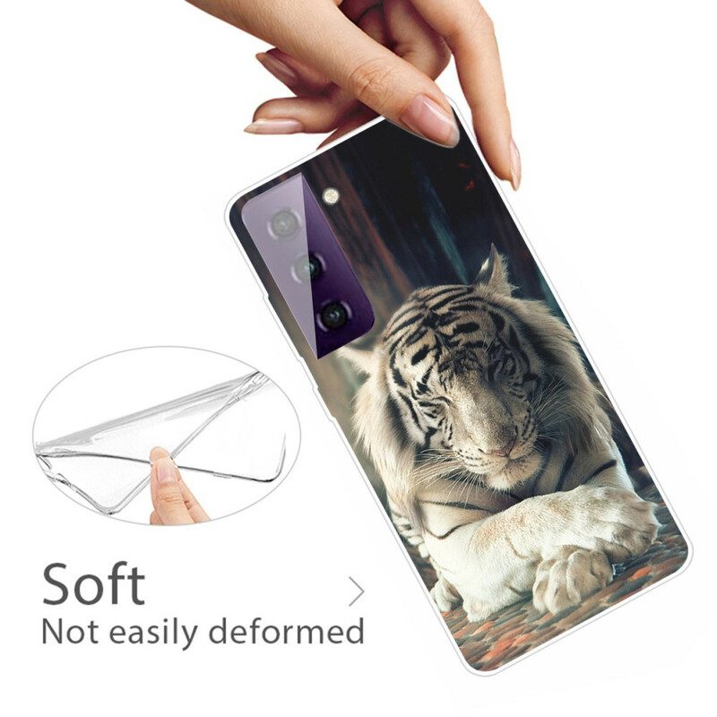 Hoesje voor Samsung Galaxy S21 FE Flexibele Tijger