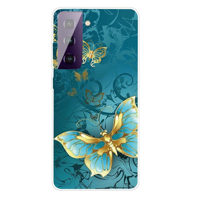 Hoesje voor Samsung Galaxy S21 FE Flexibele Vlinders