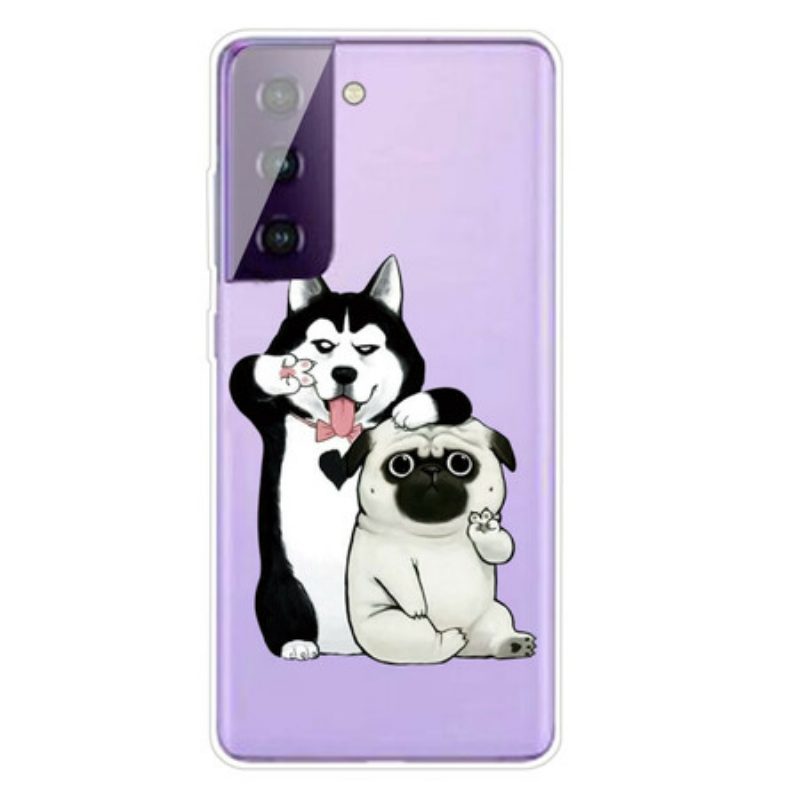 Hoesje voor Samsung Galaxy S21 FE Grappige Honden