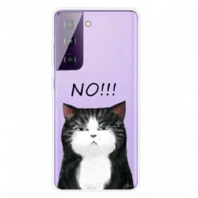 Hoesje voor Samsung Galaxy S21 FE De Kat Die Nee Zegt