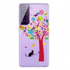 Hoesje voor Samsung Galaxy S21 FE Kat Onder De Boom