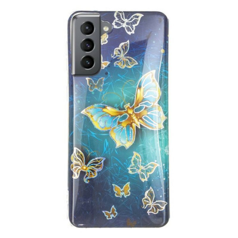 Hoesje voor Samsung Galaxy S21 FE Ontwerp Vlinders