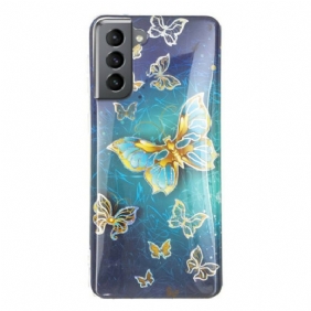 Hoesje voor Samsung Galaxy S21 FE Ontwerp Vlinders