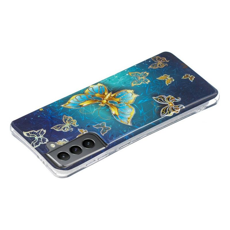 Hoesje voor Samsung Galaxy S21 FE Ontwerp Vlinders