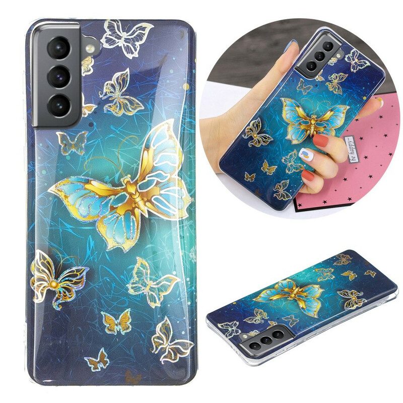 Hoesje voor Samsung Galaxy S21 FE Ontwerp Vlinders