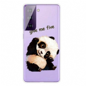 Hoesje voor Samsung Galaxy S21 FE Panda Geef Me Vijf