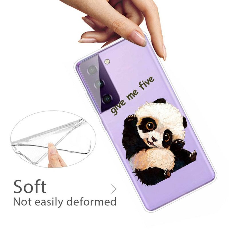 Hoesje voor Samsung Galaxy S21 FE Panda Geef Me Vijf