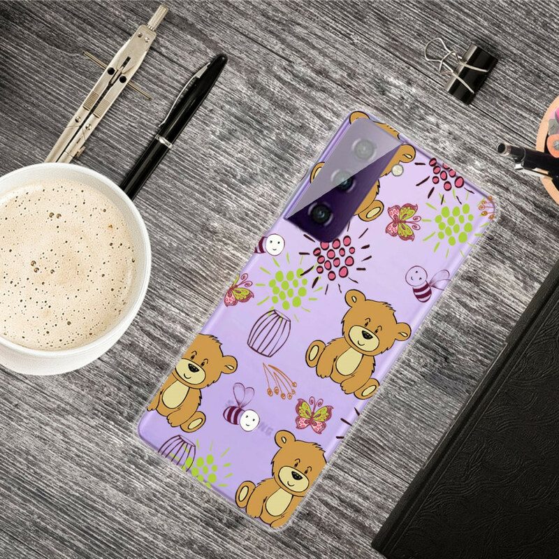 Hoesje voor Samsung Galaxy S21 FE Teddyberen Topje