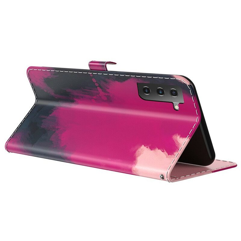 Leren Hoesje voor Samsung Galaxy S21 FE Abstractie