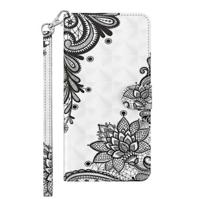 Leren Hoesje voor Samsung Galaxy S21 FE Chique Kant