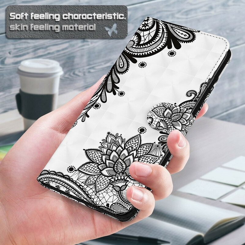 Leren Hoesje voor Samsung Galaxy S21 FE Chique Kant