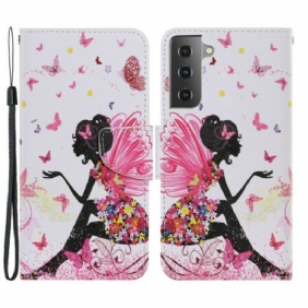 Leren Hoesje voor Samsung Galaxy S21 FE Magische Fee