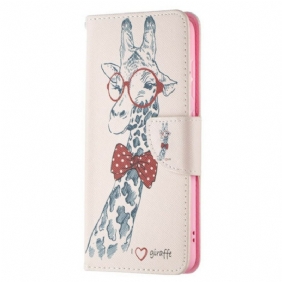 Leren Hoesje voor Samsung Galaxy S21 FE Slimme Giraf