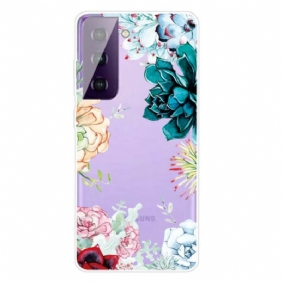 Telefoonhoesje voor Samsung Galaxy S21 FE Aquarel Bloemen