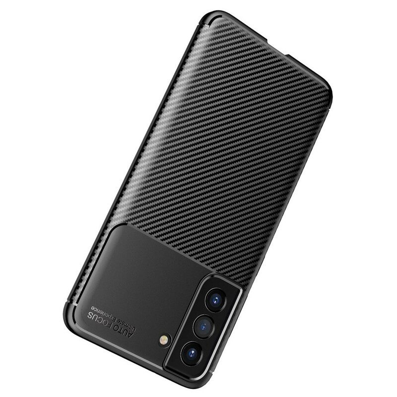 Telefoonhoesje voor Samsung Galaxy S21 FE Flexibele Koolstofvezeltextuur