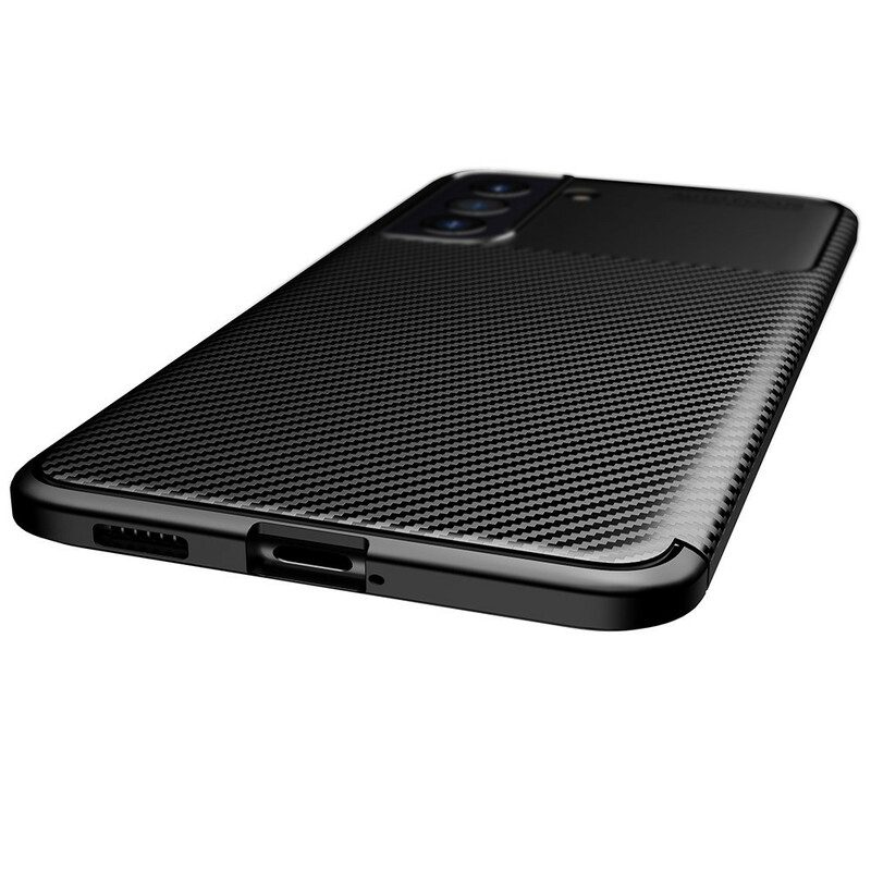 Telefoonhoesje voor Samsung Galaxy S21 FE Flexibele Koolstofvezeltextuur