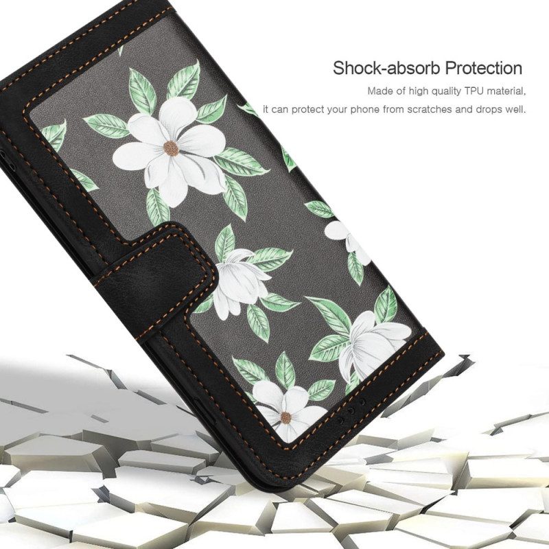 Folio-hoesje voor iPhone 15 Pro Max Luxe Bloemen