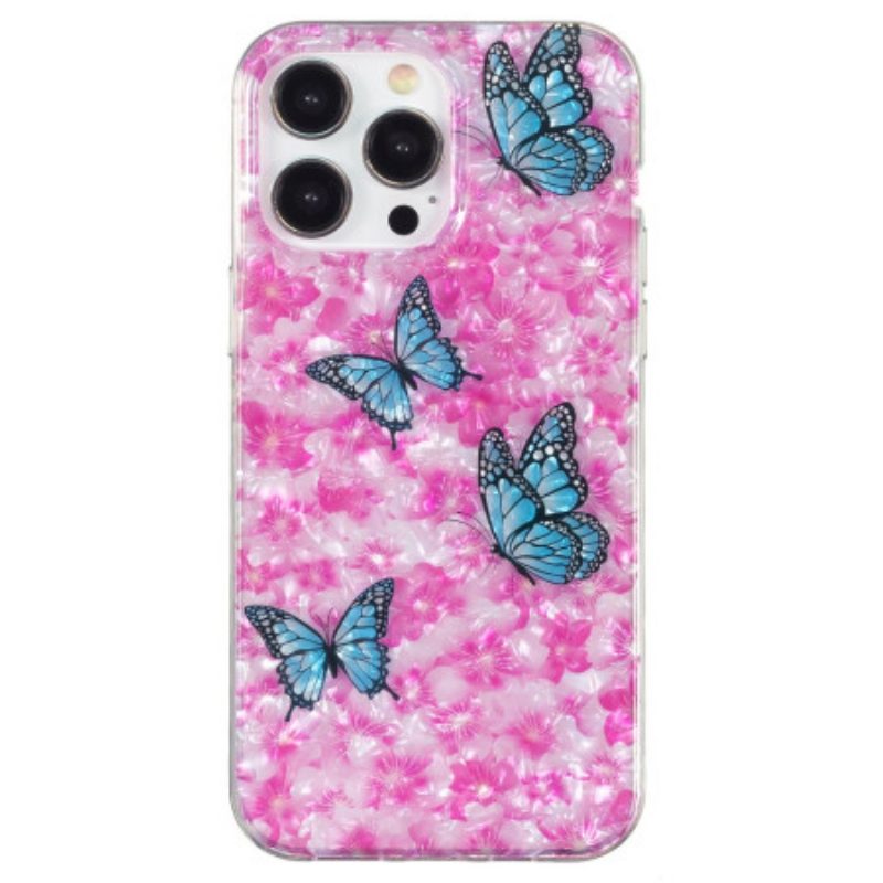 Hoesje voor iPhone 15 Pro Max Bloemen En Vlinders