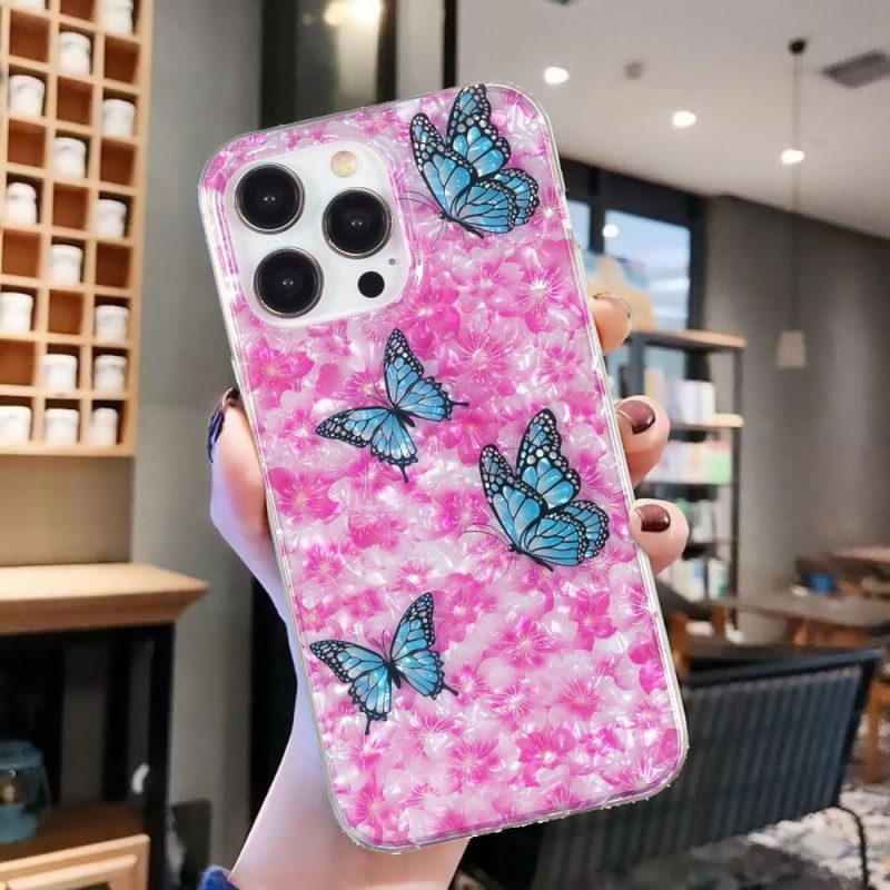 Hoesje voor iPhone 15 Pro Max Bloemen En Vlinders