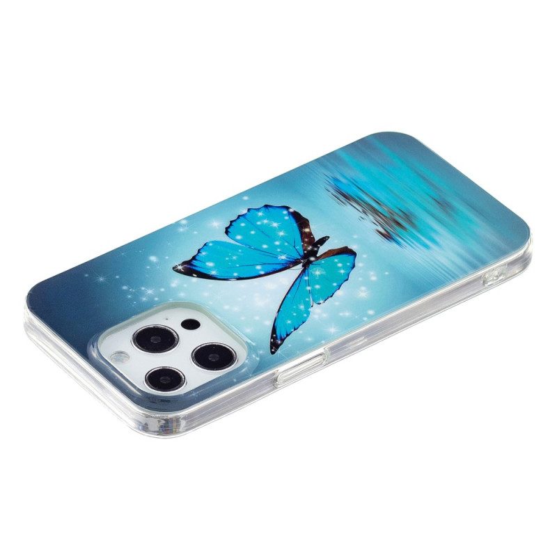 Hoesje voor iPhone 15 Pro Max Fluorescerende Vlinders