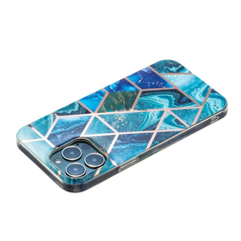 Hoesje voor iPhone 15 Pro Max Geometrisch Marmer