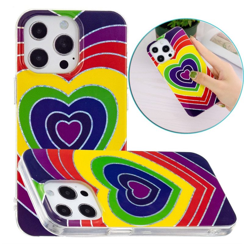 Hoesje voor iPhone 15 Pro Max Psychedelisch Hart