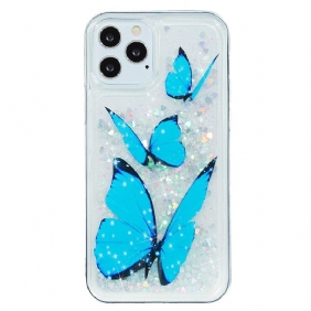 Telefoonhoesje voor iPhone 15 Pro Max Vlinders Glitteren