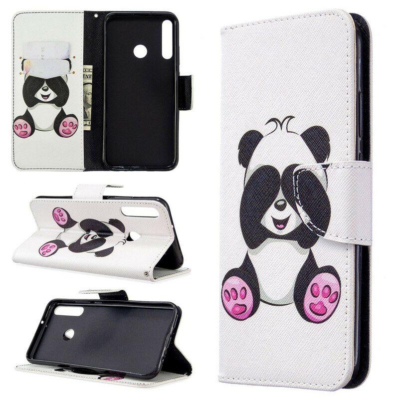 Folio-hoesje voor Huawei Y7p Panda-plezier