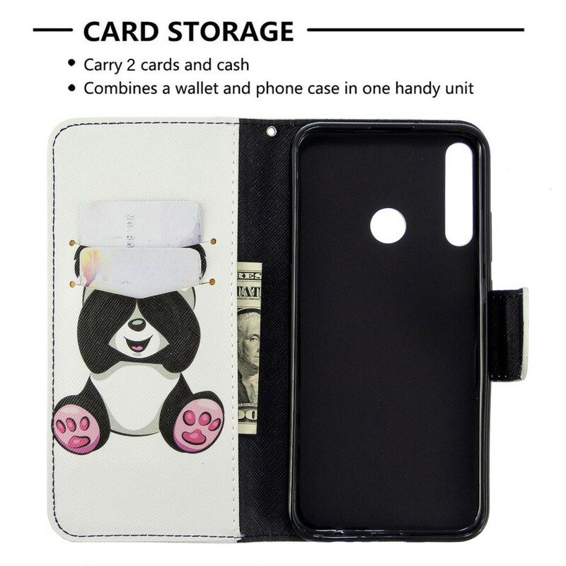 Folio-hoesje voor Huawei Y7p Panda-plezier