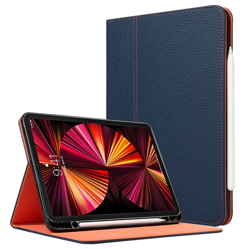 Case voor iPad Pro 11" (2022) Echt Litchi-leer