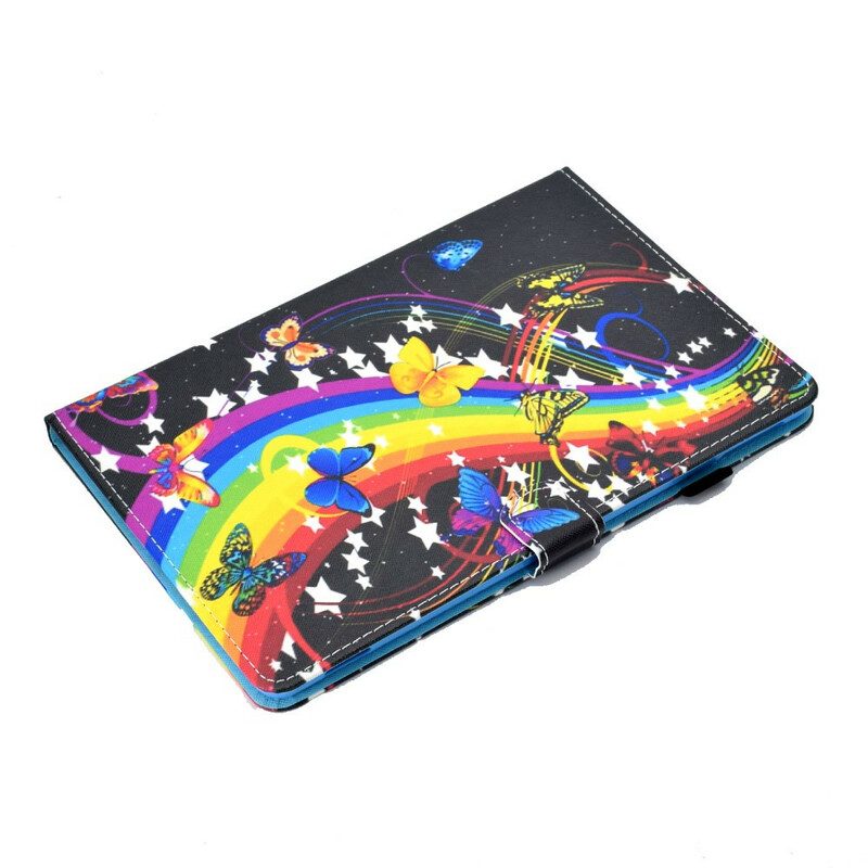 Leren Hoesje voor iPad Pro 11" (2022) Regenboog Vlinders