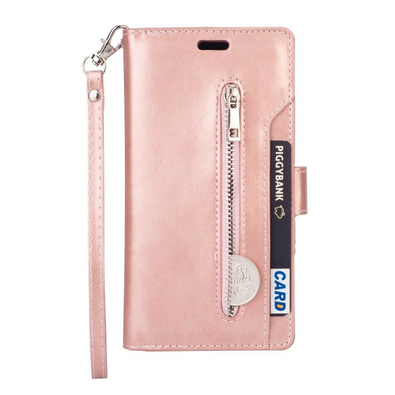 Folio-hoesje voor Samsung Galaxy A51 5G Portemonnee Met Lanyard