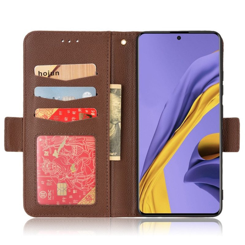 Leren Hoesje voor Samsung Galaxy A51 5G Folio-hoesje Flap Dubbele Nieuwe Kleuren