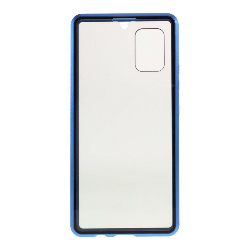 Telefoonhoesje voor Samsung Galaxy A51 5G Voor- En Achterkant Van Gehard Glas En Metaal