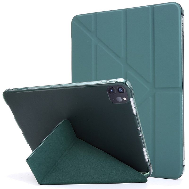 Bescherming Hoesje voor iPad Pro 12.9" (2020) Opvouwbare Hoes Met Leereffect