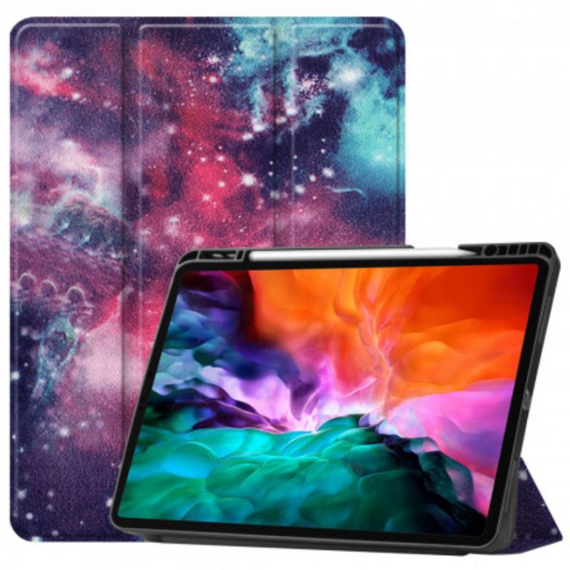 Bescherming Hoesje voor iPad Pro 12.9" (2020) Space Pennenhouder