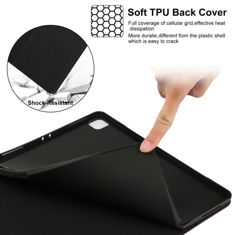 Cover voor iPad Pro 12.9" (2020) Echt Litchi-leer