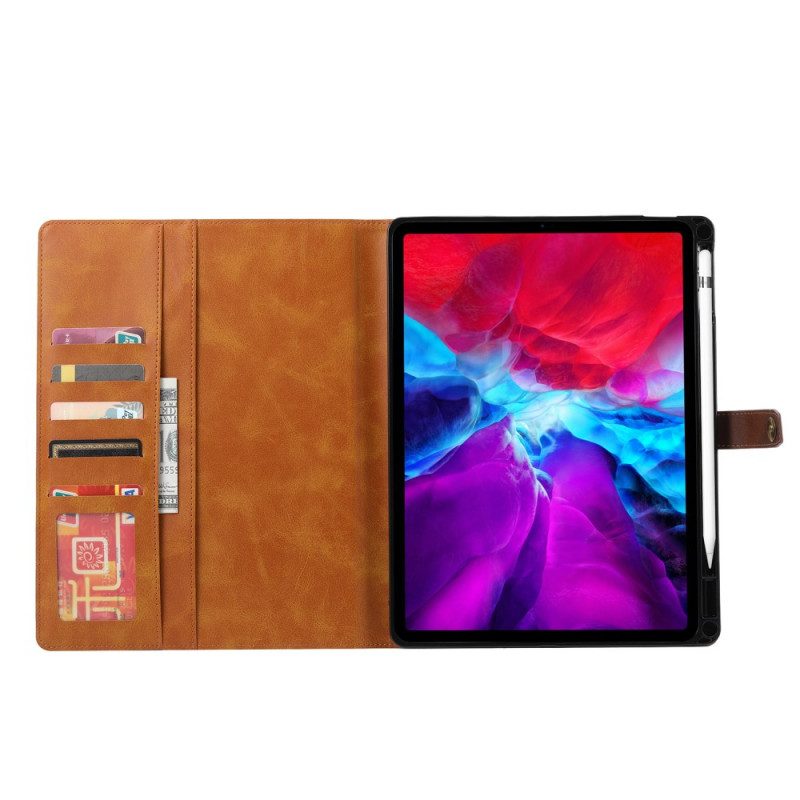 Folio-hoesje voor iPad Pro 12.9" (2020) Zakelijke Stijl Met Riem