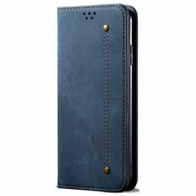 Bescherming Hoesje voor Oppo Reno 7 Folio-hoesje Spijkerstof