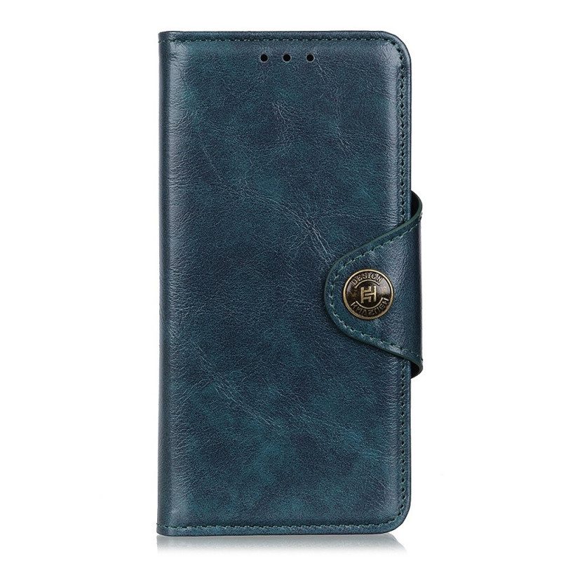 Flip Case voor Oppo Reno 7 Imitatieleren Lakknoop Khazneh