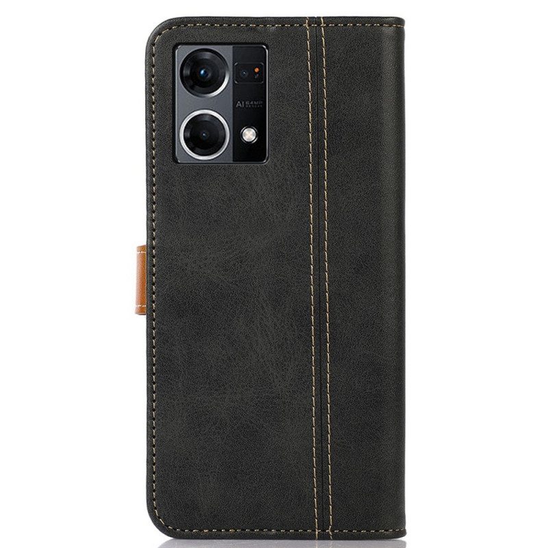 Flip Case voor Oppo Reno 7 Met Riem