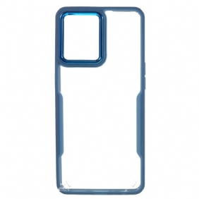 Hoesje voor Oppo Reno 7 Transparant Acryl En Gekleurde Contour