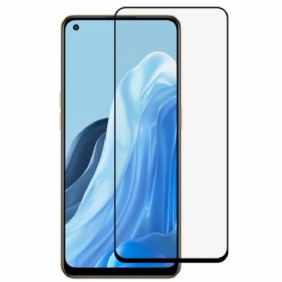 Oppo Reno 7 Zwarte Rand Gehard Glazen Schermbeschermer