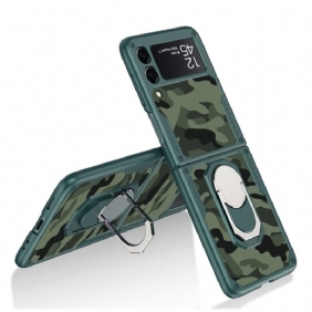 Hoesje voor Samsung Galaxy Z Flip 3 5G Folio-hoesje Gkk Camo-steunring