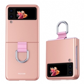 Hoesje voor Samsung Galaxy Z Flip 3 5G Folio-hoesje Huid-aanraking Met Ring