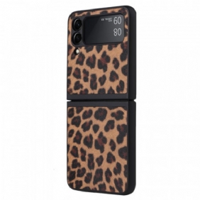 Hoesje voor Samsung Galaxy Z Flip 3 5G Folio-hoesje Luipaard